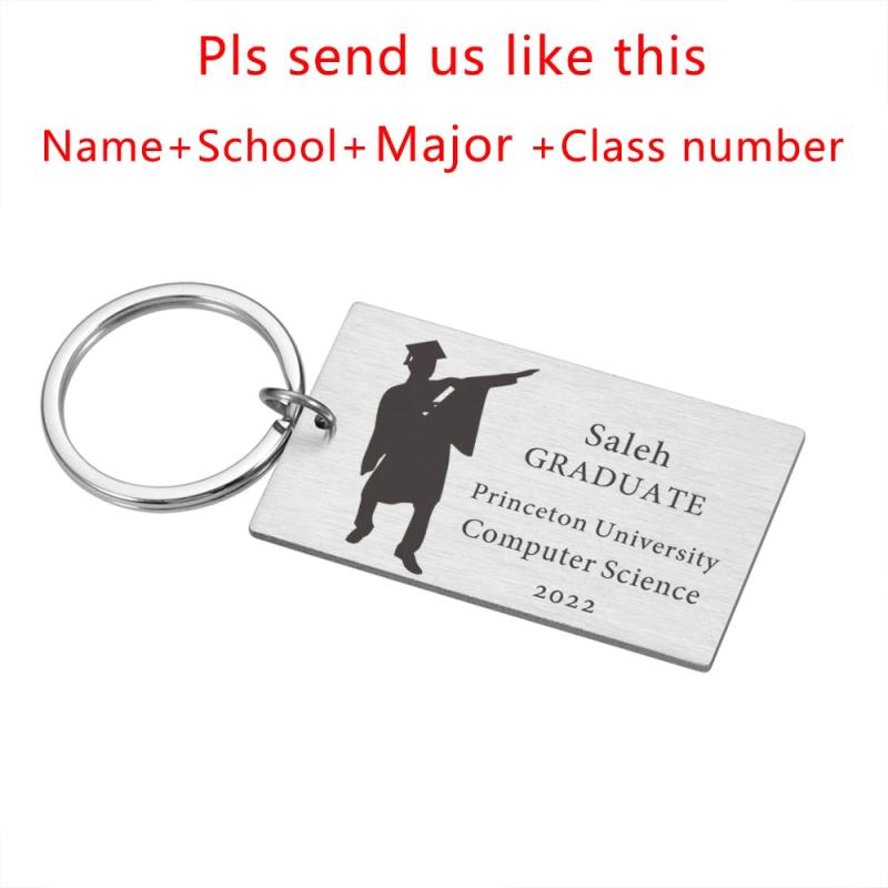 Personalized Grad Keychains Engraved with Name
