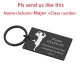Personalized Grad Keychains Engraved with Name