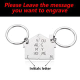 Personalized Couple Keychain Husband Wife Boyfriend Girlfriend Valentines Charms