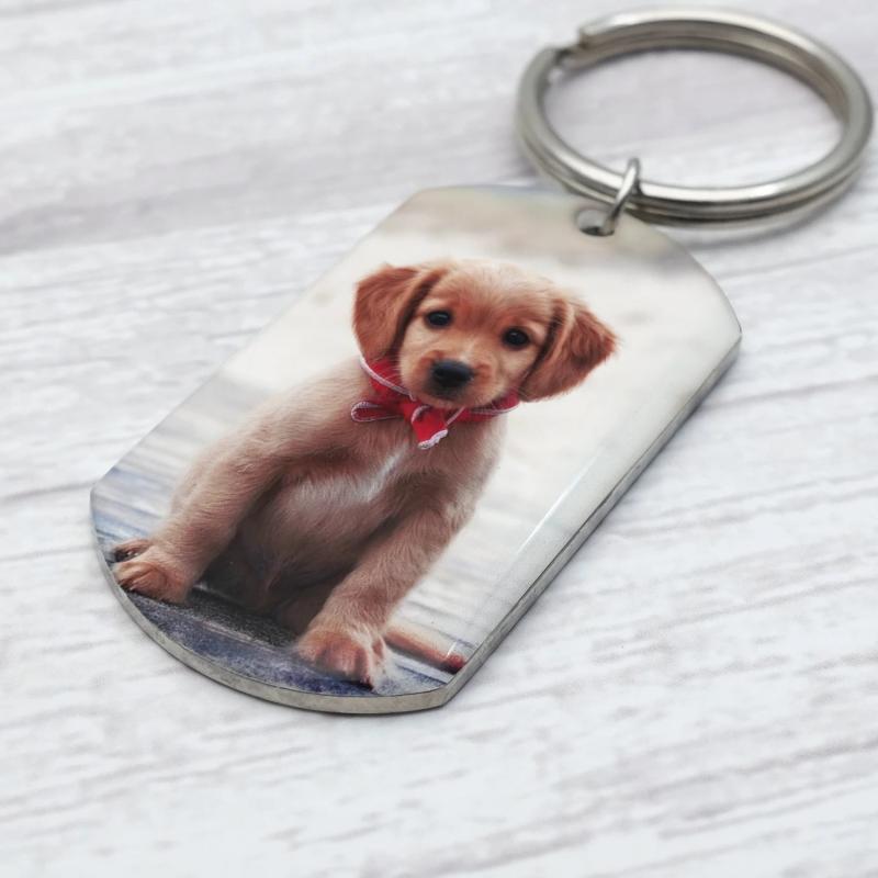Personalized Dog Keychain Pet Picture Keyring Keepsake Forever