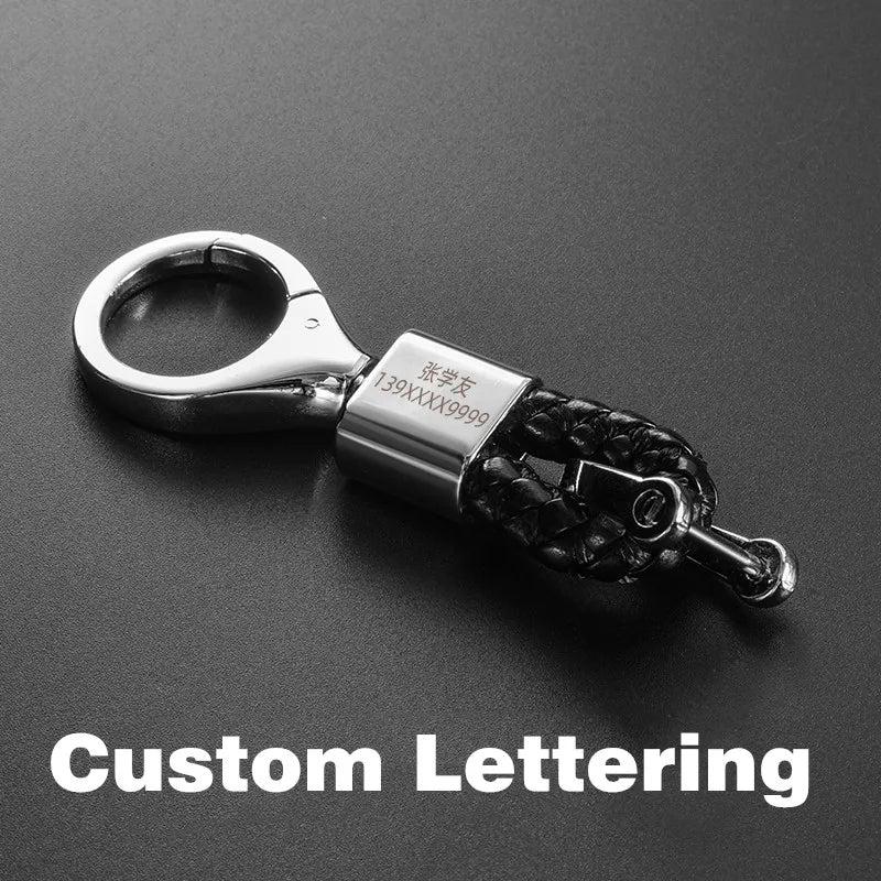 Braided Rope Key Chain Wavon Leather Keychain Car Key Holder