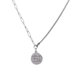 925 Silver Geometric Letters Pendant Chokers Necklace for Women