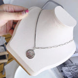 925 Silver Geometric Letters Pendant Chokers Necklace for Women