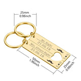 Love Couples Keychains Women's Car Keys Rings