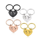 2PCS Couple Keychain Initials Keyrings for Him