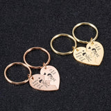 2PCS Couple Keychain Initials Keyrings for Him