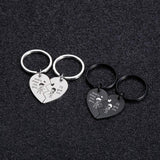 2PCS Couple Keychain Initials Keyrings for Him