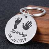Personalized Baby Key Chain with Name & Date of Birth - Mom Gift