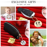 Personalized Baby Key Chain with Name & Date of Birth - Mom Gift