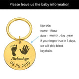 Personalized Baby Key Chain with Name & Date of Birth - Mom Gift