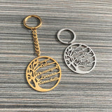 Family Tree Keychain Personalized Names Mum Dad Gift
