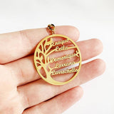 Family Tree Keychain Personalized Names Mum Dad Gift