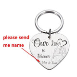 Personalized Name Keychains Couple Love Anniversary Gift for Boyfriend