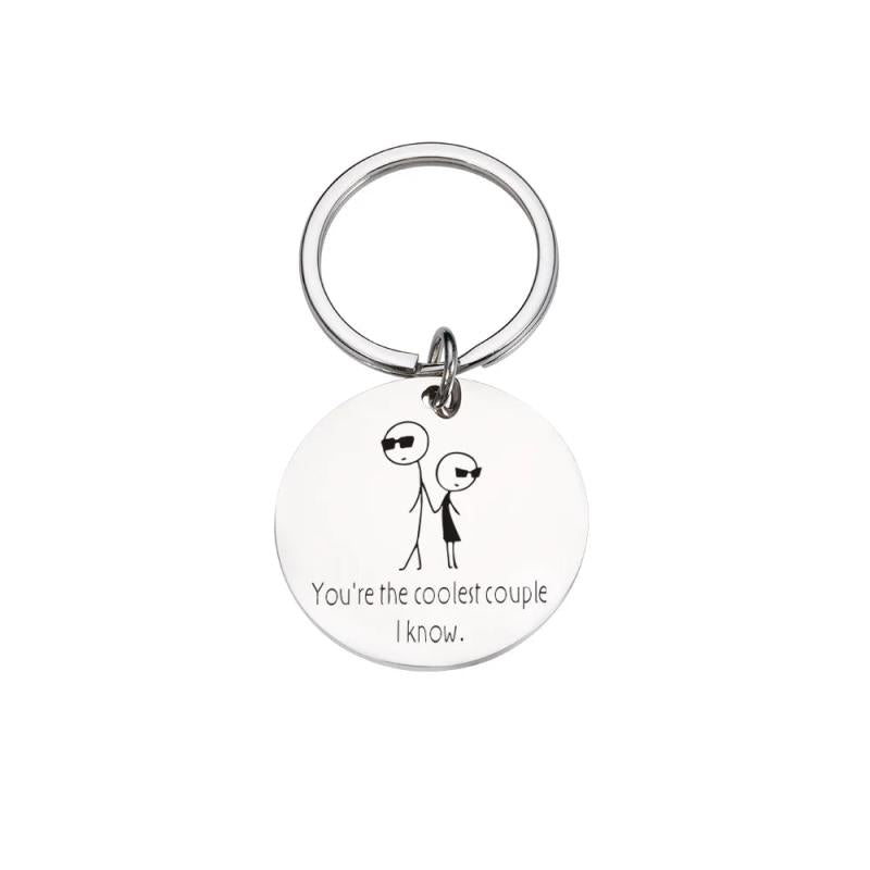 Creative Couple Keychain Coolest Couple Keyring Women Girl Key Chain