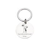 Creative Couple Keychain Coolest Couple Keyring Women Girl Key Chain