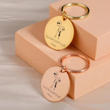Creative Couple Keychain Coolest Couple Keyring Women Girl Key Chain