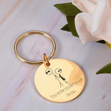 Creative Couple Keychain Coolest Couple Keyring Women Girl Key Chain