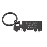 Personalized Drive Safe Keyring Metal Gift KeyChain Charm Unisex Accessories