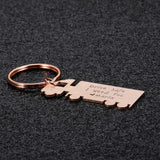 Personalized Drive Safe Keyring Metal Gift KeyChain Charm Unisex Accessories