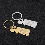 Personalized Drive Safe Keyring Metal Gift KeyChain Charm Unisex Accessories