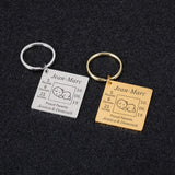 Baby Keychain Personalized Name Date Birth Weight for Newborn Boys Girls