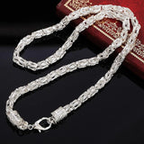 925 Silver 20 Inch 5mm Faucet Chain Necklace Wedding Engagement Party Jewelry