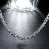 925 Silver 20 Inch 5mm Faucet Chain Necklace Wedding Engagement Party Jewelry