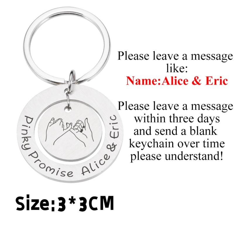 Bestie Keychain Stainless Steel Keyring Gift For jewelry