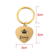 Couples Name Engraved Valentines Keyring Keychain