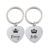 Couples Name Engraved Valentines Keyring Keychain
