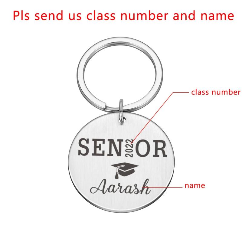Personalized Senior Keychains Name Engraved Graduation Gift
