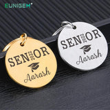 Personalized Senior Keychains Name Engraved Graduation Gift