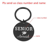 Personalized Senior Keychains Name Engraved Graduation Gift