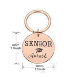 Personalized Senior Keychains Name Engraved Graduation Gift