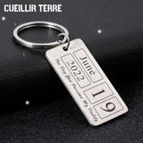 Personalized Name Text Keychain Laser Engraved Stainless Steel Gift for Dad