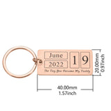 Personalized Name Text Keychain Laser Engraved Stainless Steel Gift for Dad