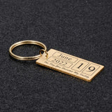 Personalized Name Text Keychain Laser Engraved Stainless Steel Gift for Dad