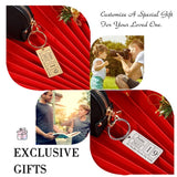 Personalized Name Text Keychain Laser Engraved Stainless Steel Gift for Dad