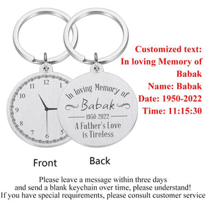 Memorial Keychain For The Deceased Clock Keyring Gift