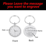 Memorial Keychain For The Deceased Clock Keyring Gift