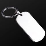 Custom Metal Card Key Chain Personalized Key Ring Engraving Both Sides