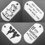 Custom Metal Card Key Chain Personalized Key Ring Engraving Both Sides