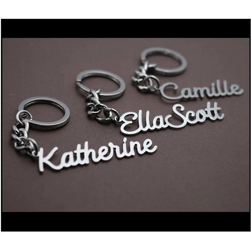 Personalized Monogram Initial Key Chain With Name for Women Men Kids