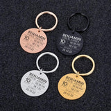 Personalized Baby Keychain Name Date Weight Gift for Newborn Boys Girls