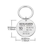 Personalized Baby Keychain Name Date Weight Gift for Newborn Boys Girls