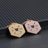 Romantic Couples Keychain Stainless Steel Keyring