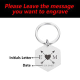 Romantic Couples Keychain Stainless Steel Keyring