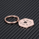Romantic Couples Keychain Stainless Steel Keyring