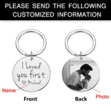 Custom Name Stainless Steel Keychain, Newborn Boys Girls Anniversary Keyring