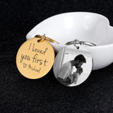 Custom Name Stainless Steel Keychain, Newborn Boys Girls Anniversary Keyring